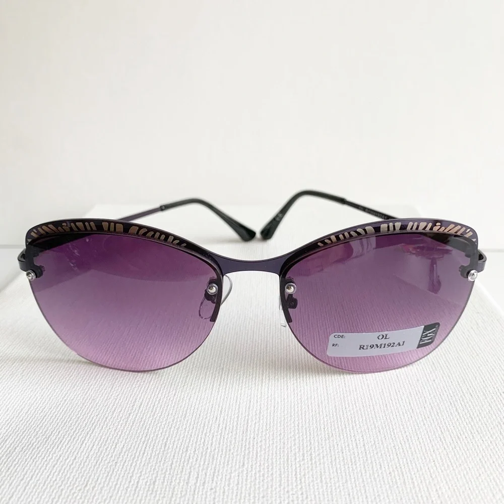 NWT semi rimless purple sunglasses